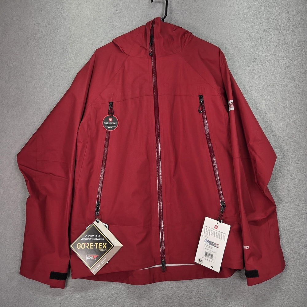 686 GLCR Gore-Tex Paclite Jacket Mens Medium Red Hooded Ski Snowboard Shell